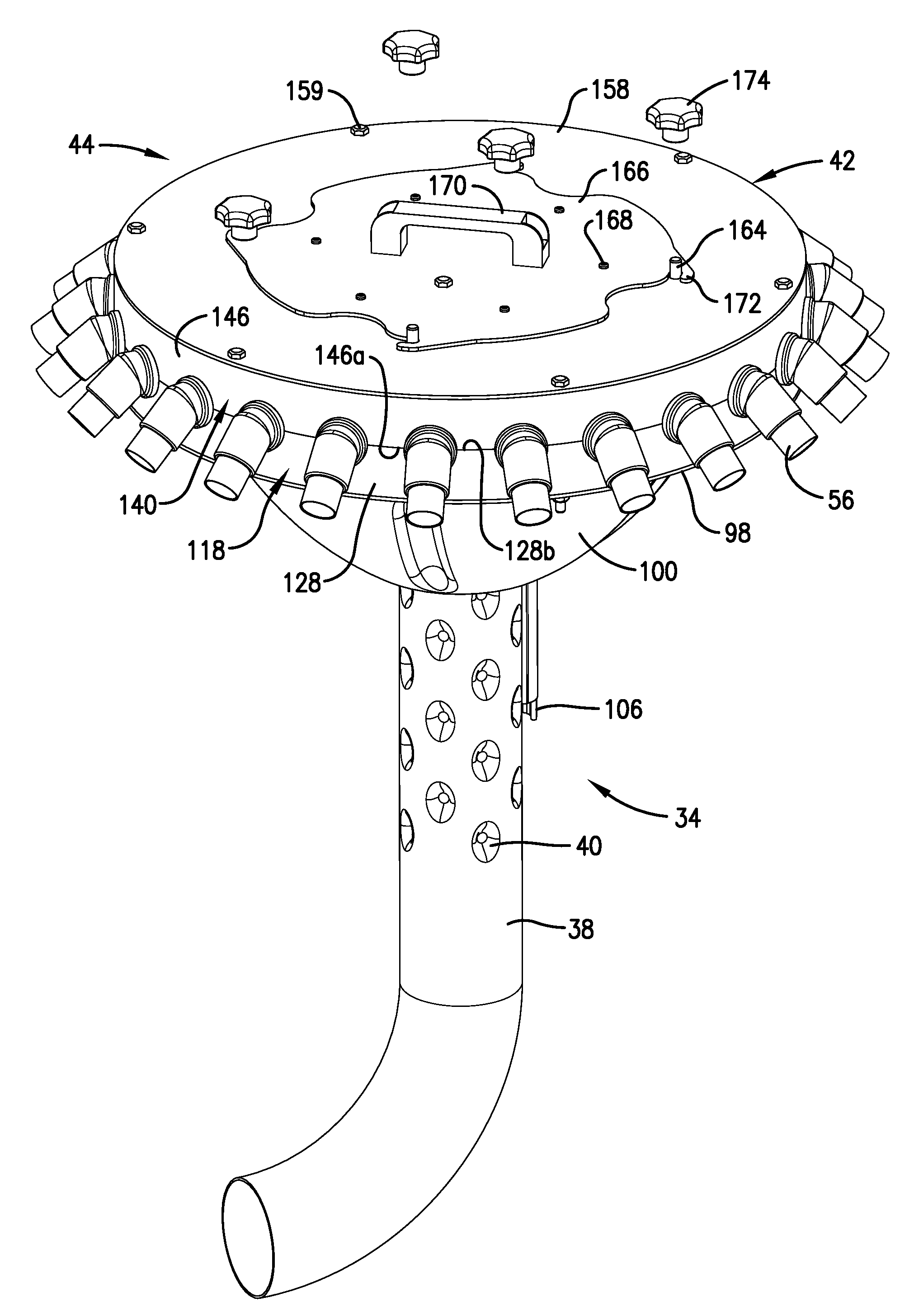 Seed distribution tower for an air seeder