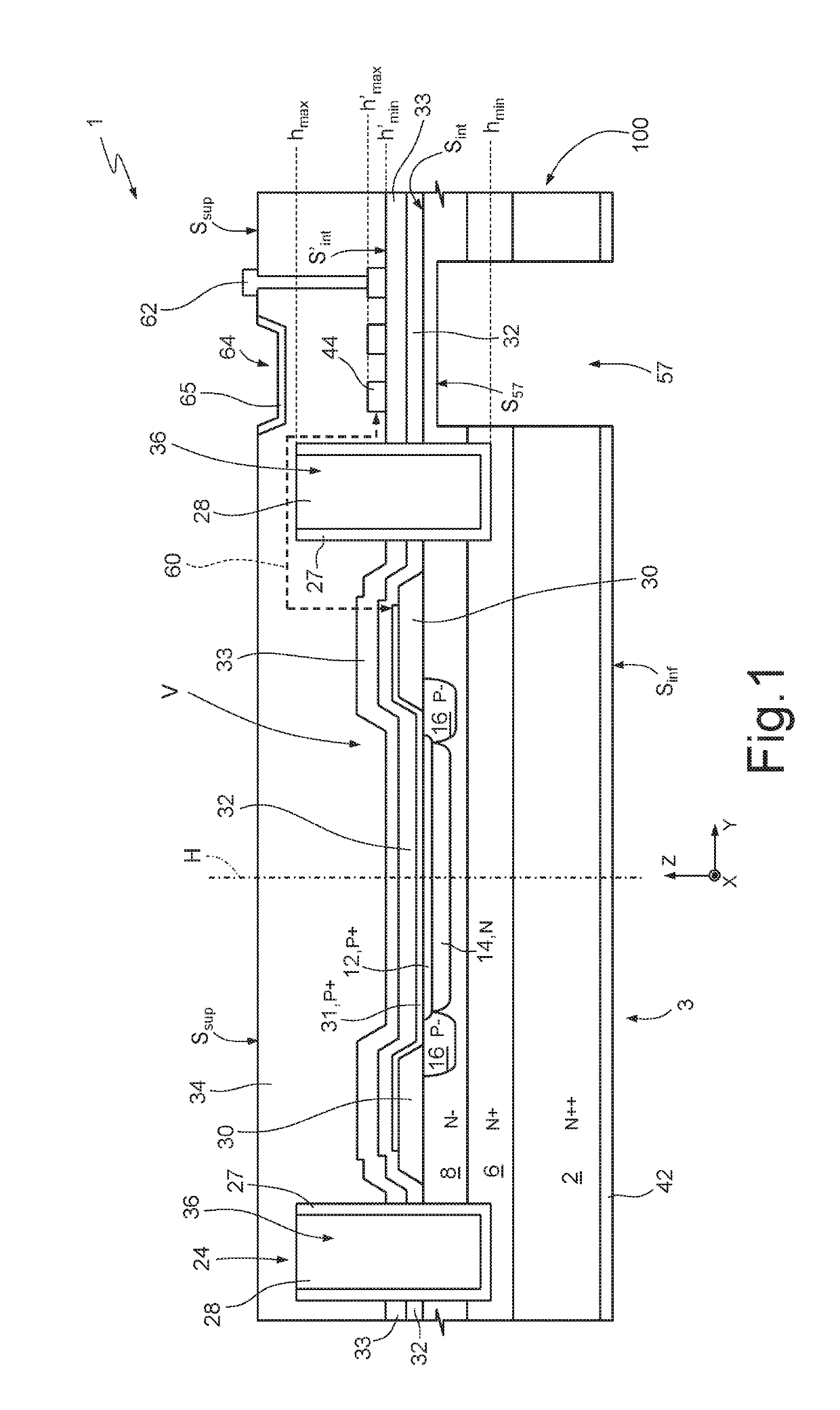 Photodetector including a geiger mode avalanche photodiode and an integrated resistor and related manufacturing method