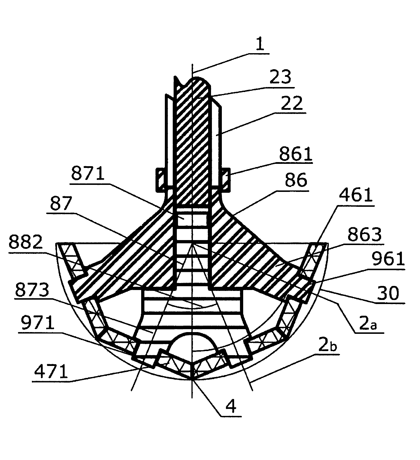 Device for shaping object with a profile of at least a partial sphere