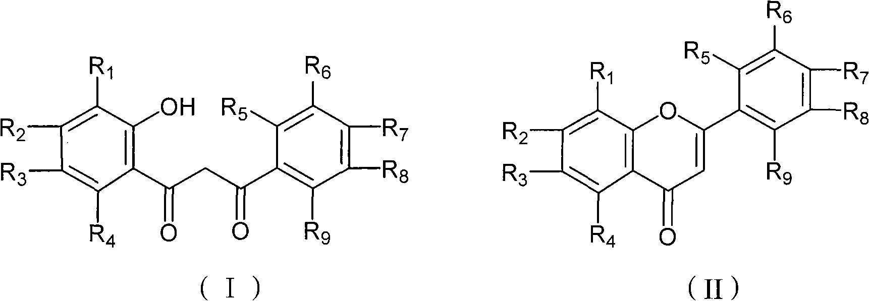 Chemical synthesis method of flavonoid compound