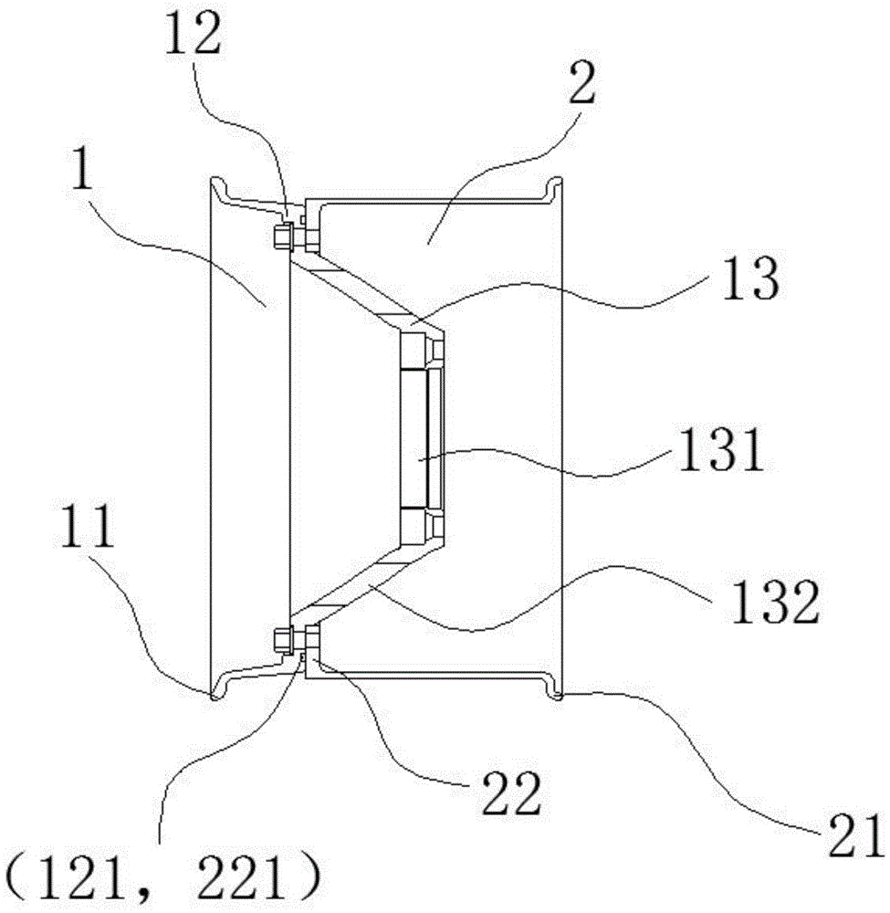 Two-slice wheel