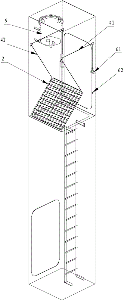 Turnover type overhauling platform