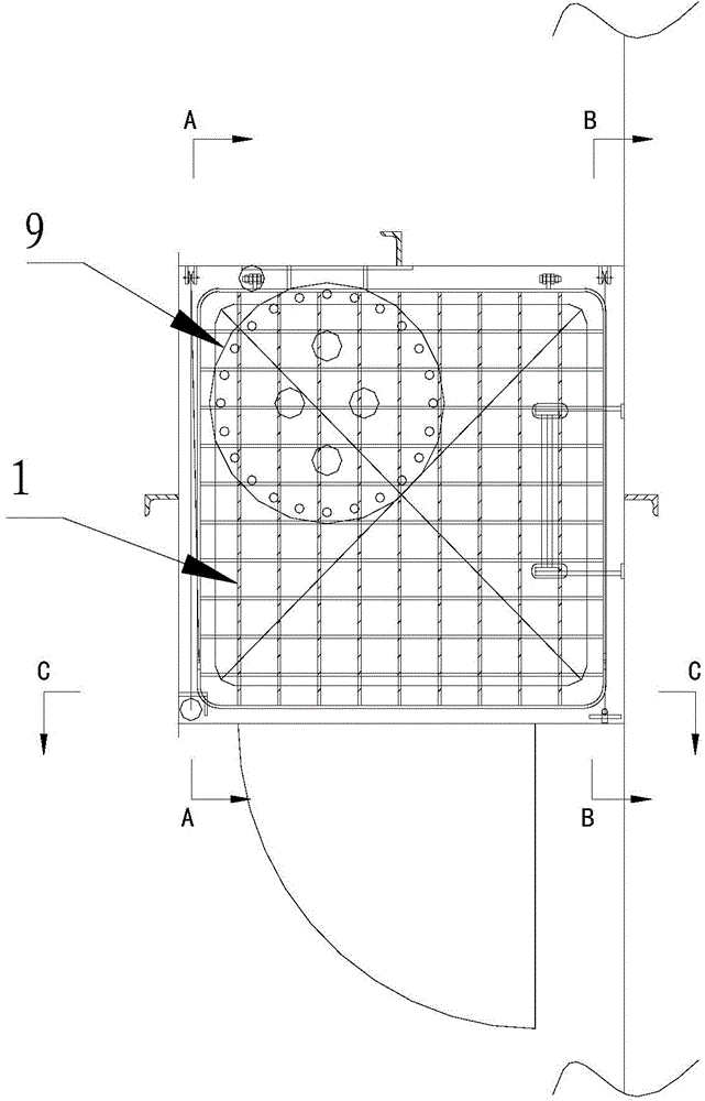 Turnover type overhauling platform