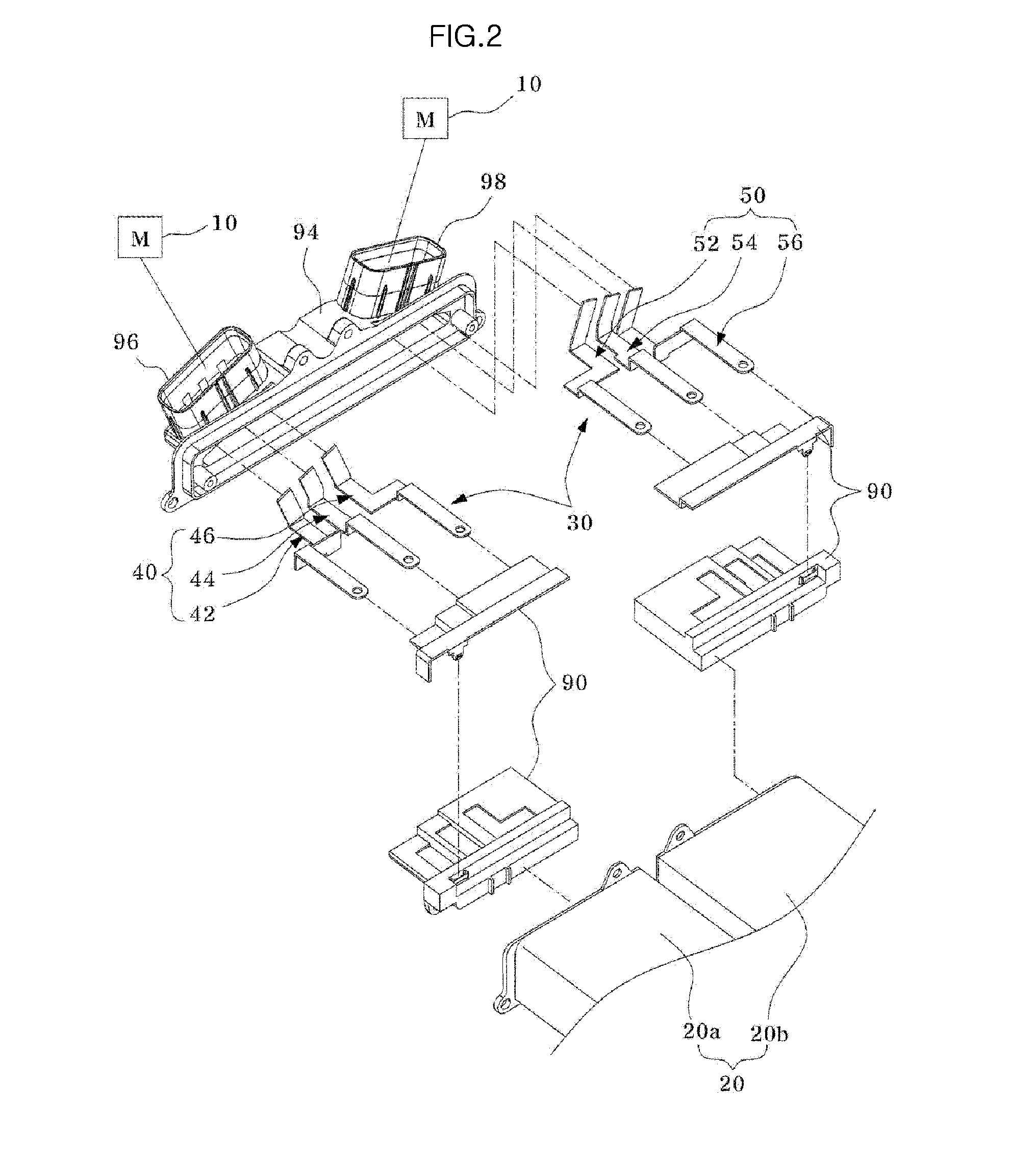 Wire connecting device for hybrid vehicle