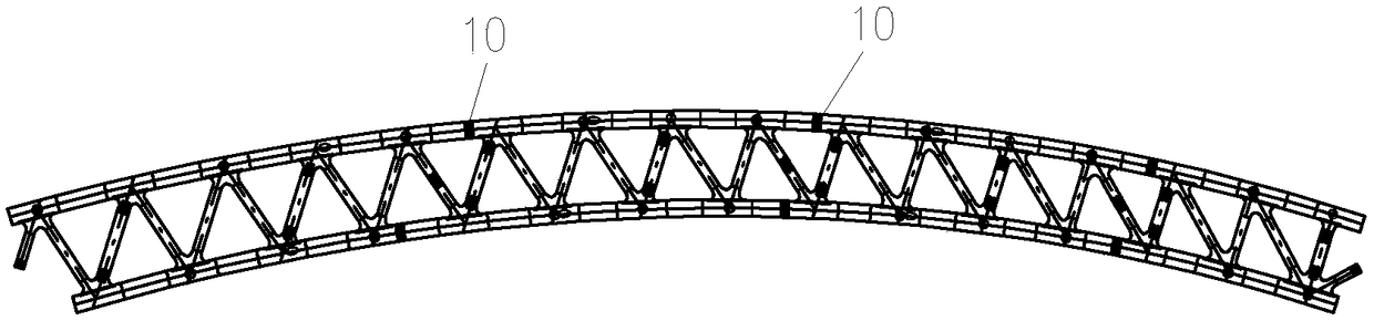 On-site horizontal splicing method of steel tube arch