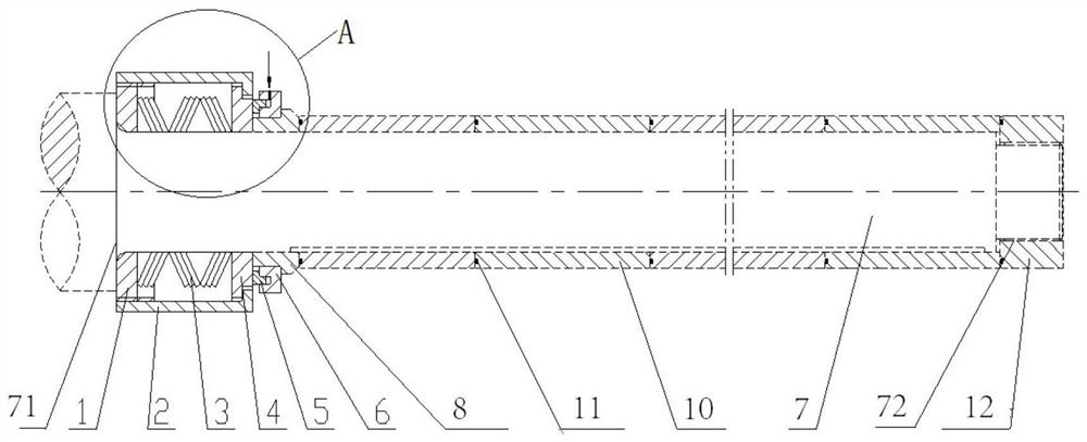 Special alloy pre-reactor plate spring transmission shaft structure