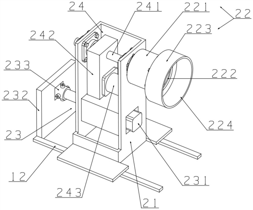 Automatic linear welding device for tank body