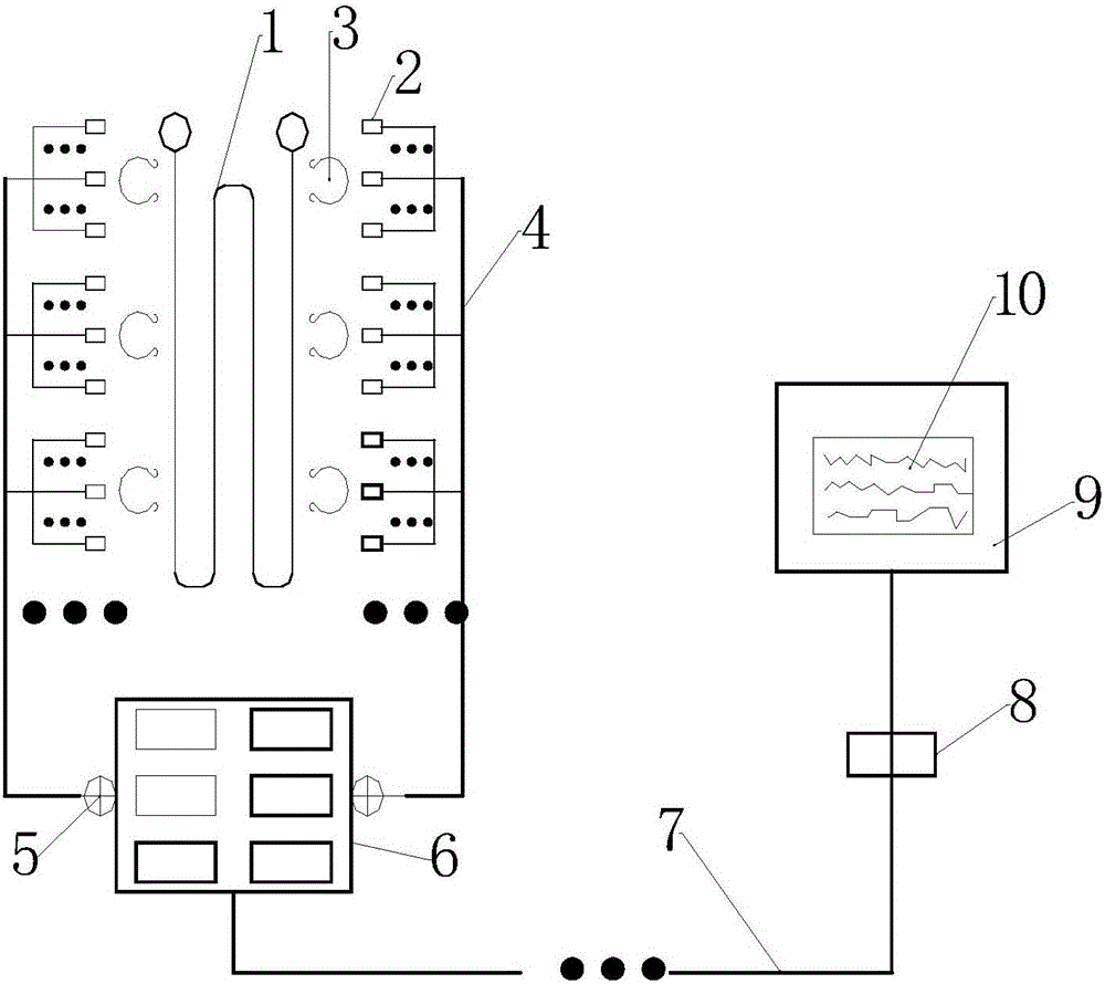 Device and method for online monitoring of circulating state of chemical cleaning pipe of power station superheater