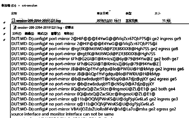 A port mirroring automatic testing method and device