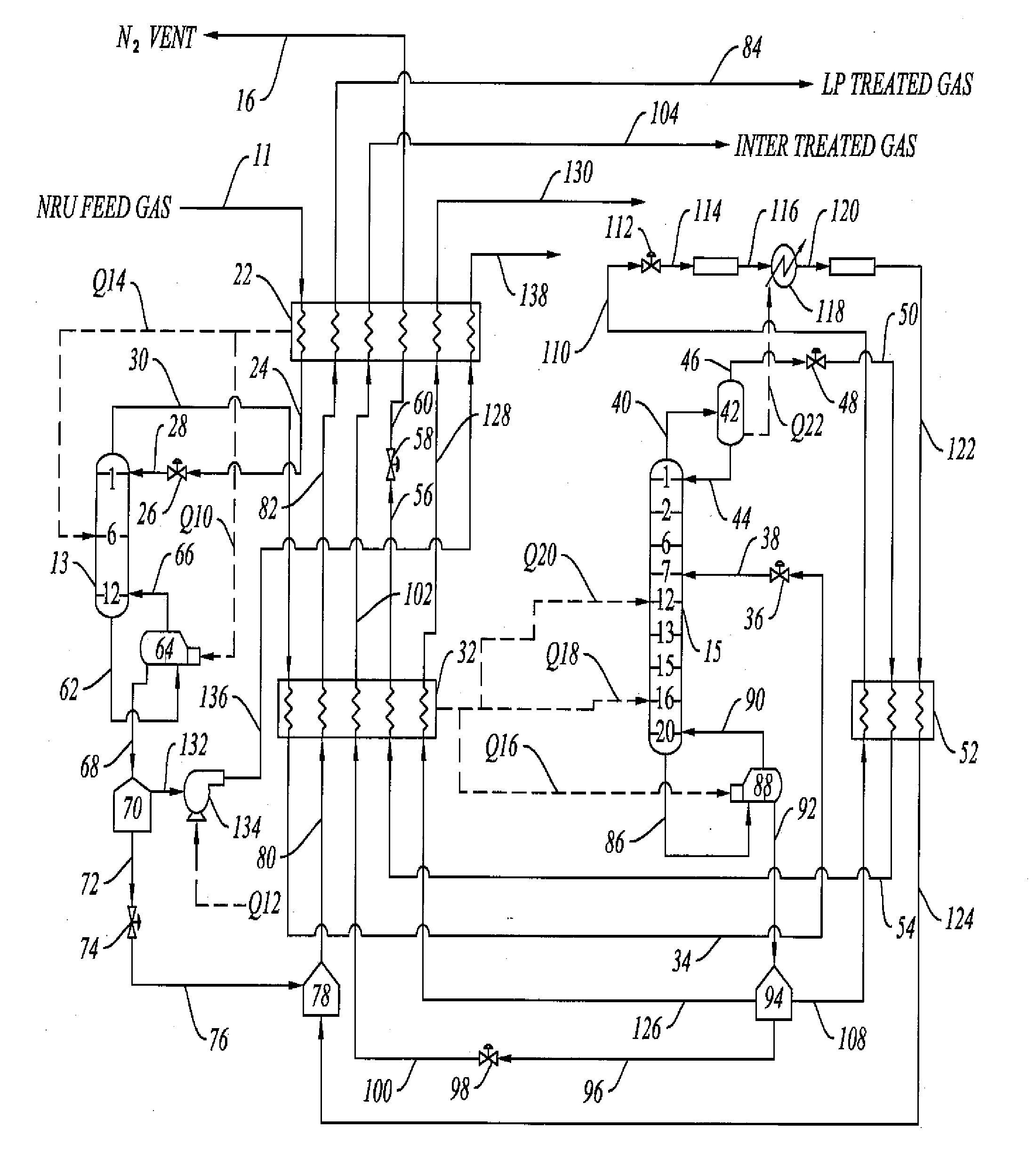 Two Step Nitrogen and Methane Separation Process