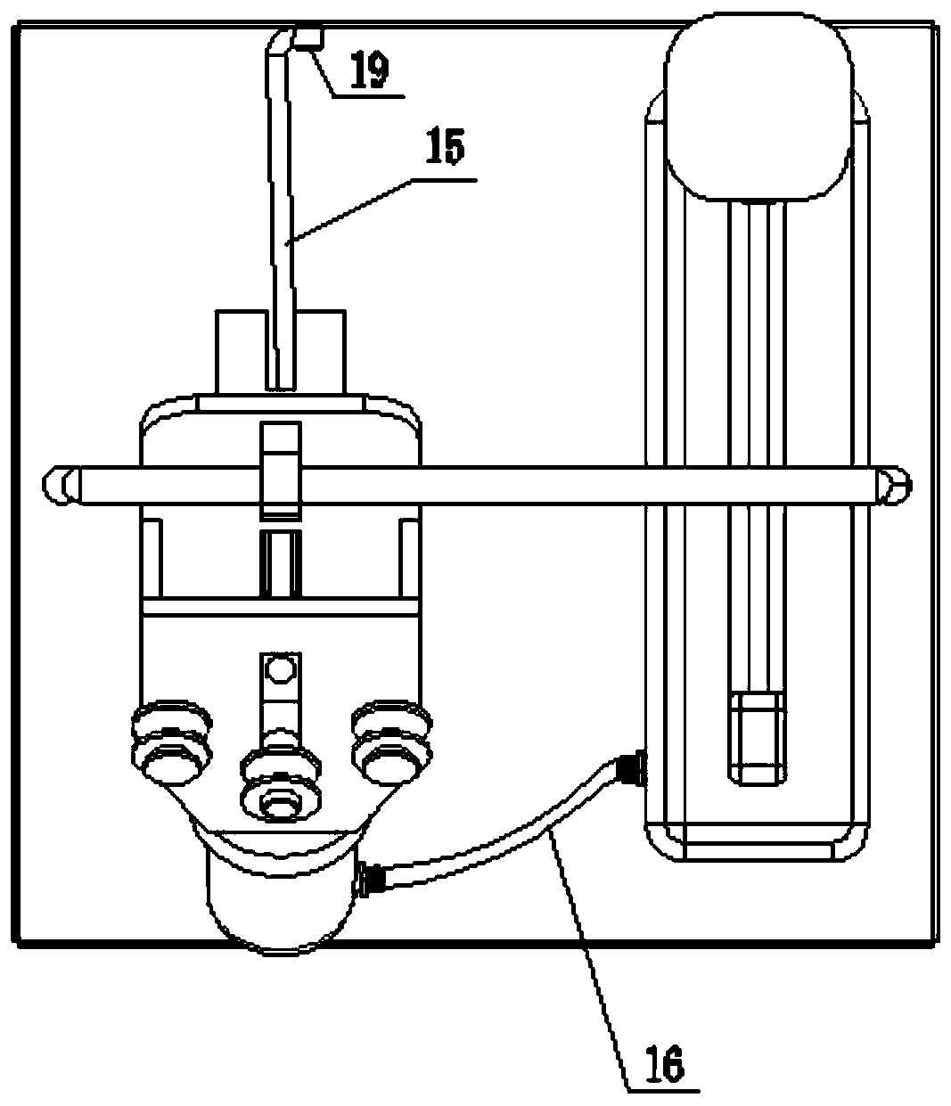 Movable steel strand bending and clamping combined tool