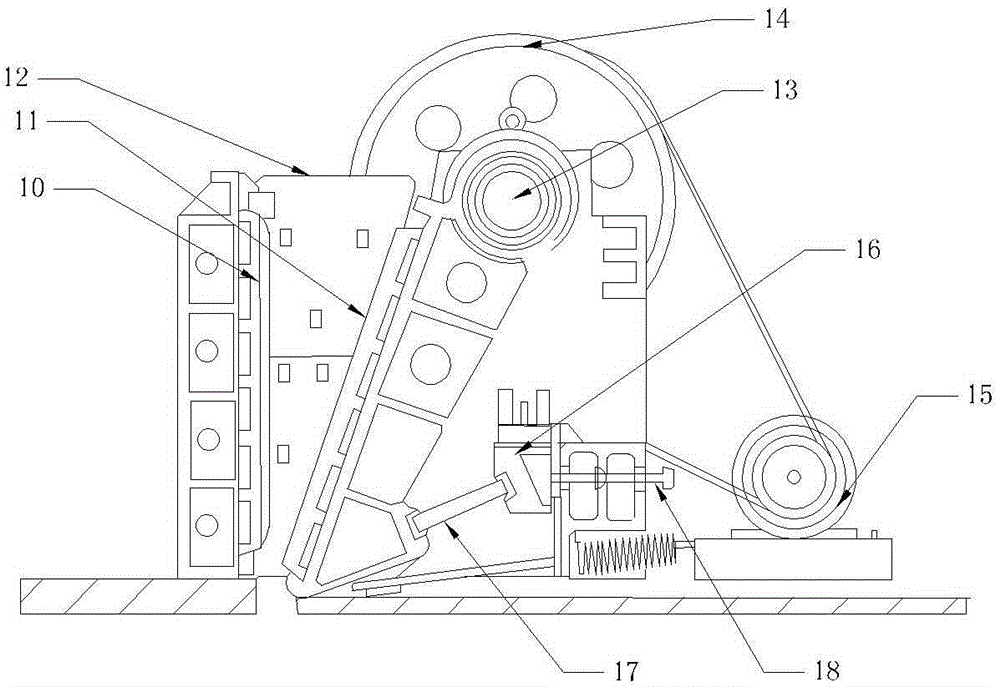 Smashing and calcining device for lead waste