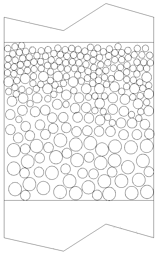 A kind of mixed filter material and filter device with the mixed filter material