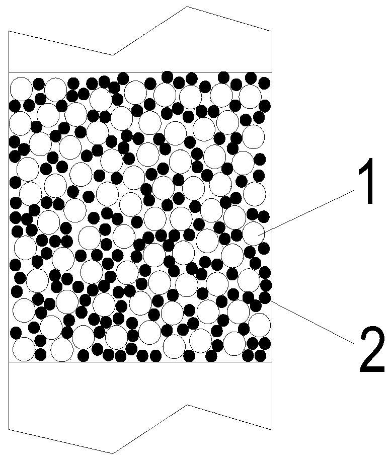 A kind of mixed filter material and filter device with the mixed filter material