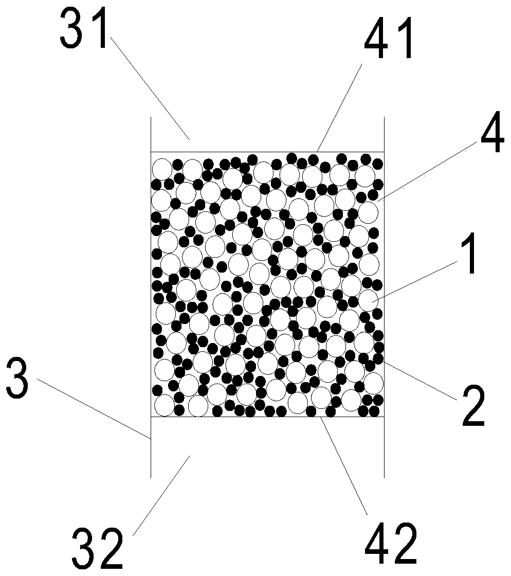 A kind of mixed filter material and filter device with the mixed filter material