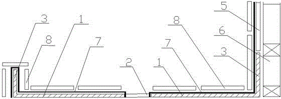 Shower room base mould capable of being tiled with ceramic tiles and manufacturing method thereof