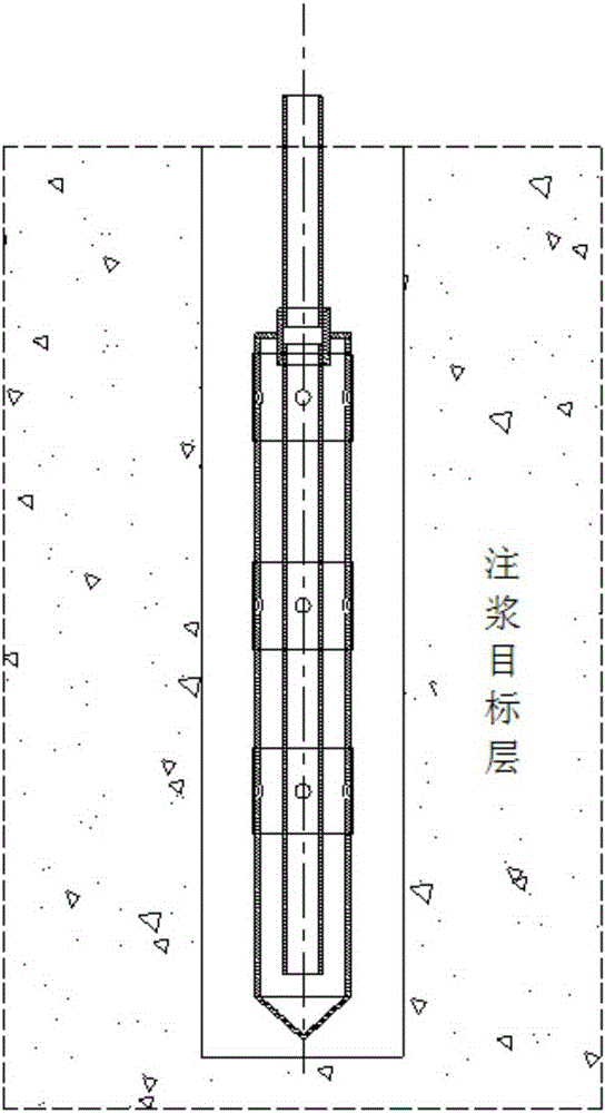 Suck-back prevention and deposition prevention grouting process and device for deep waterlogged sand layer