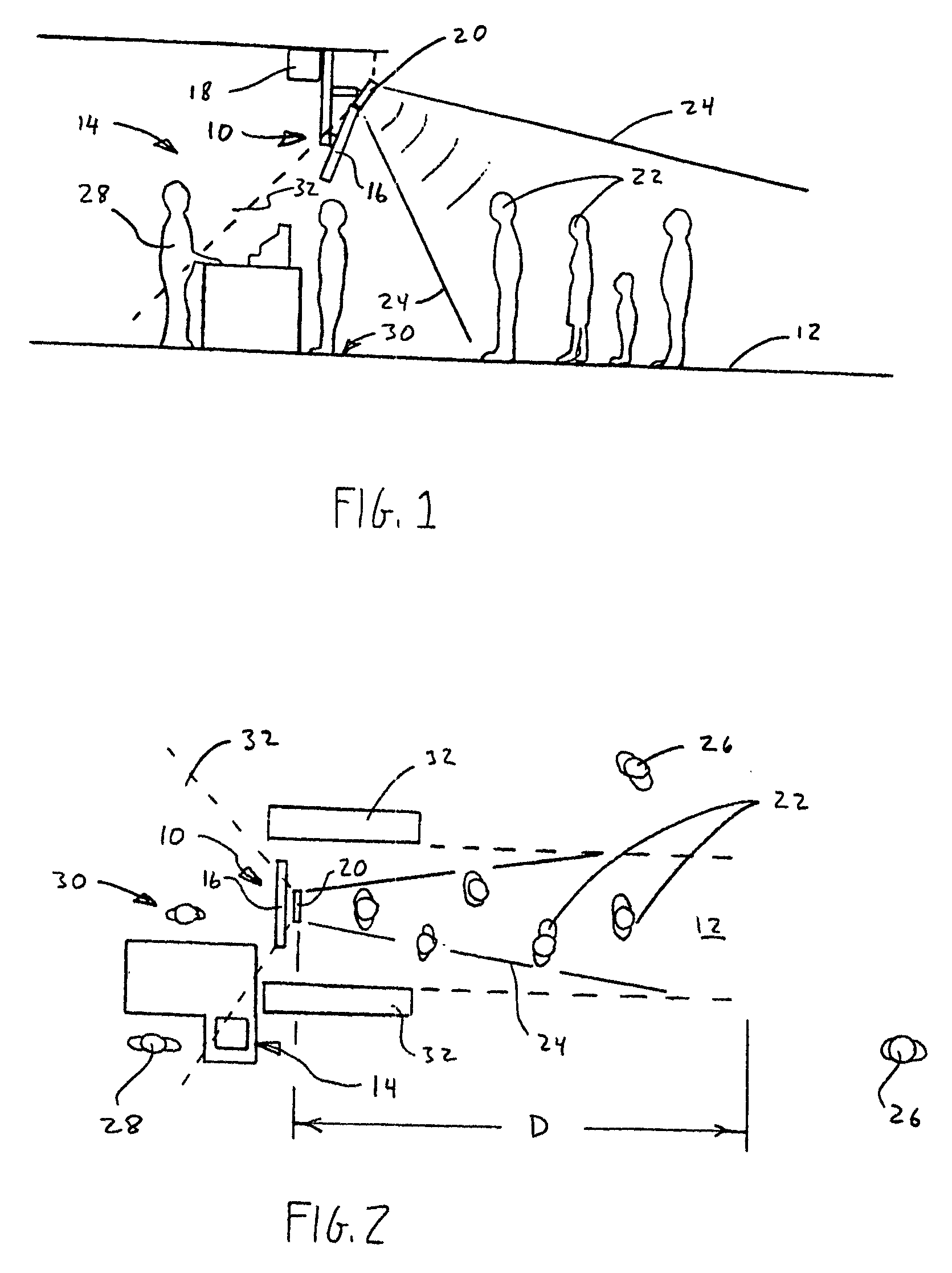 System and method for delivering audio-visual content along a customer waiting line