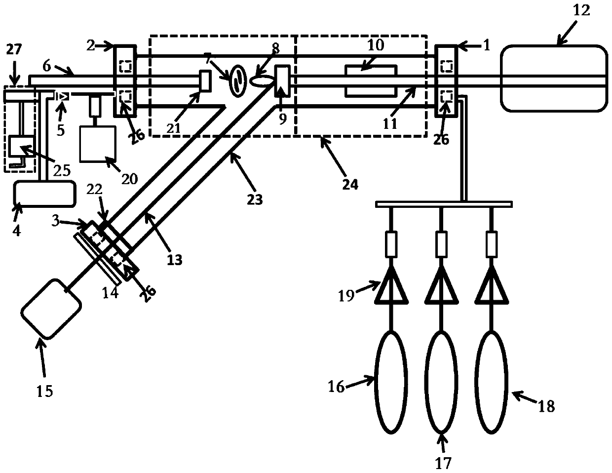 A pulsed laser-assisted chemical vapor deposition growth system device and a method for preparing low-dimensional materials using it