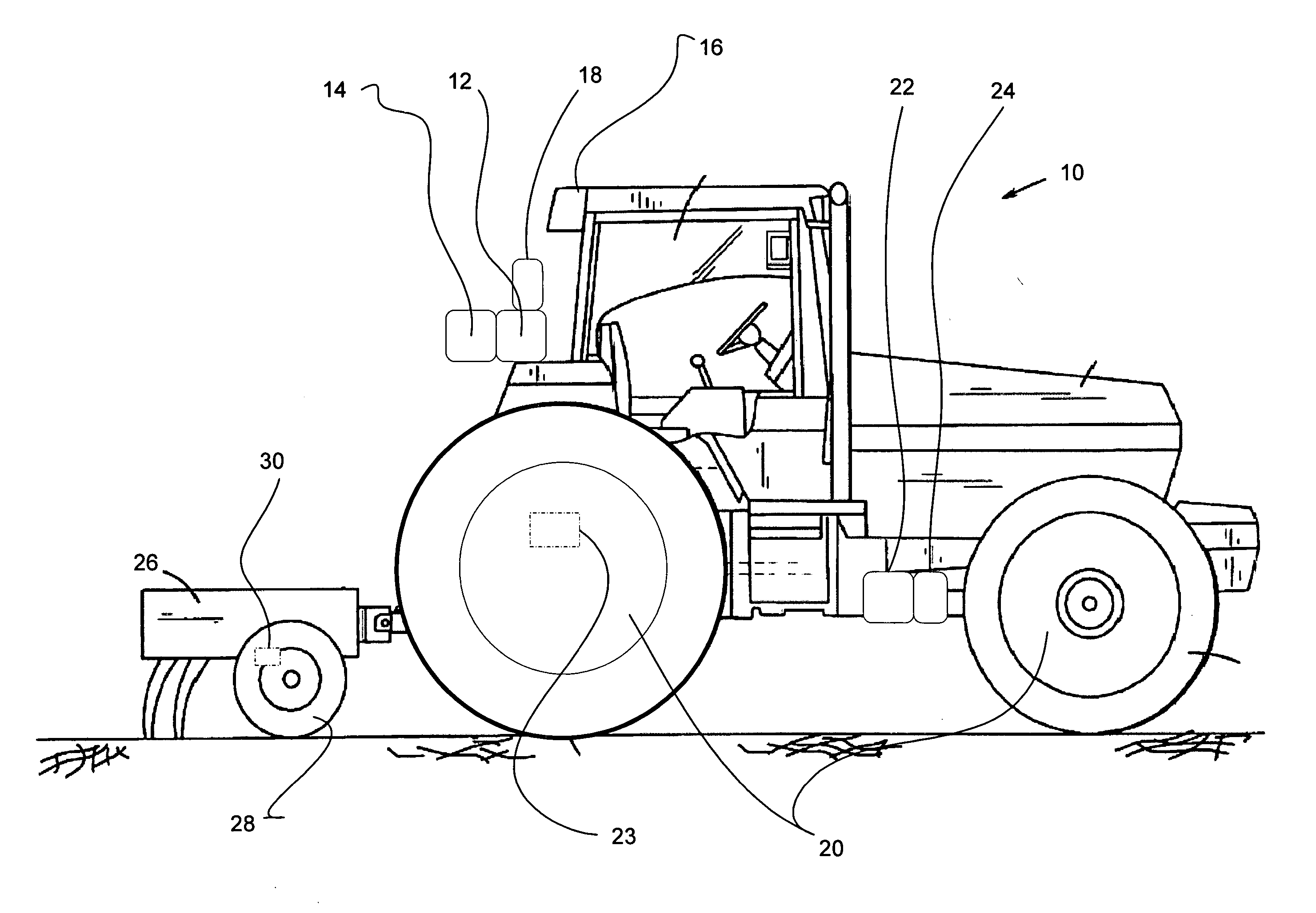 Tire inflation system for use with an agricultural implement