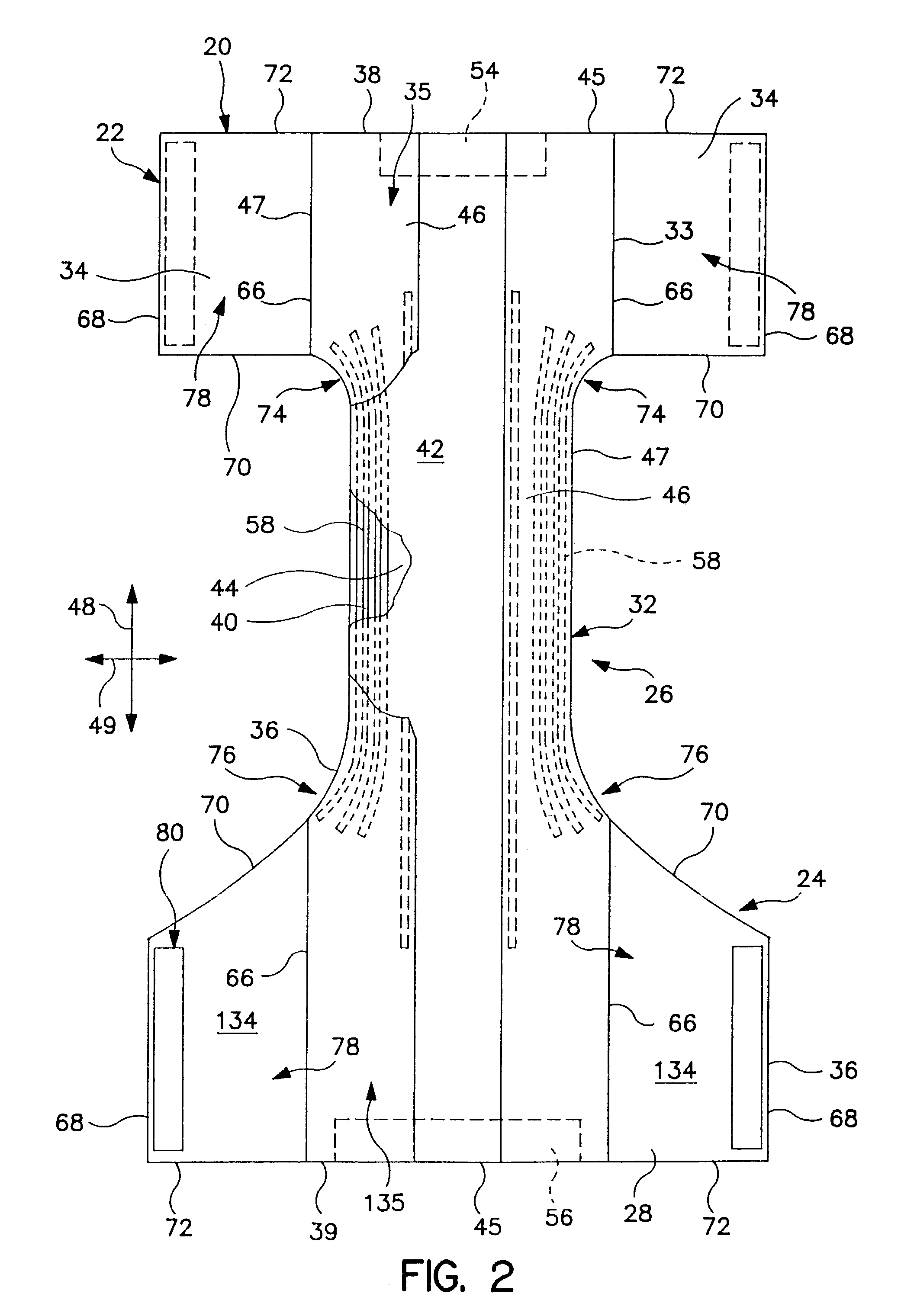 Method of optimizing spacing between elastic members in applying leg elastics