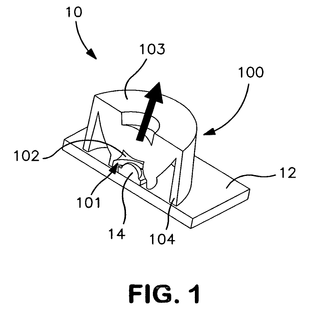 Illuminating optical lens for light emitting diode (LED)