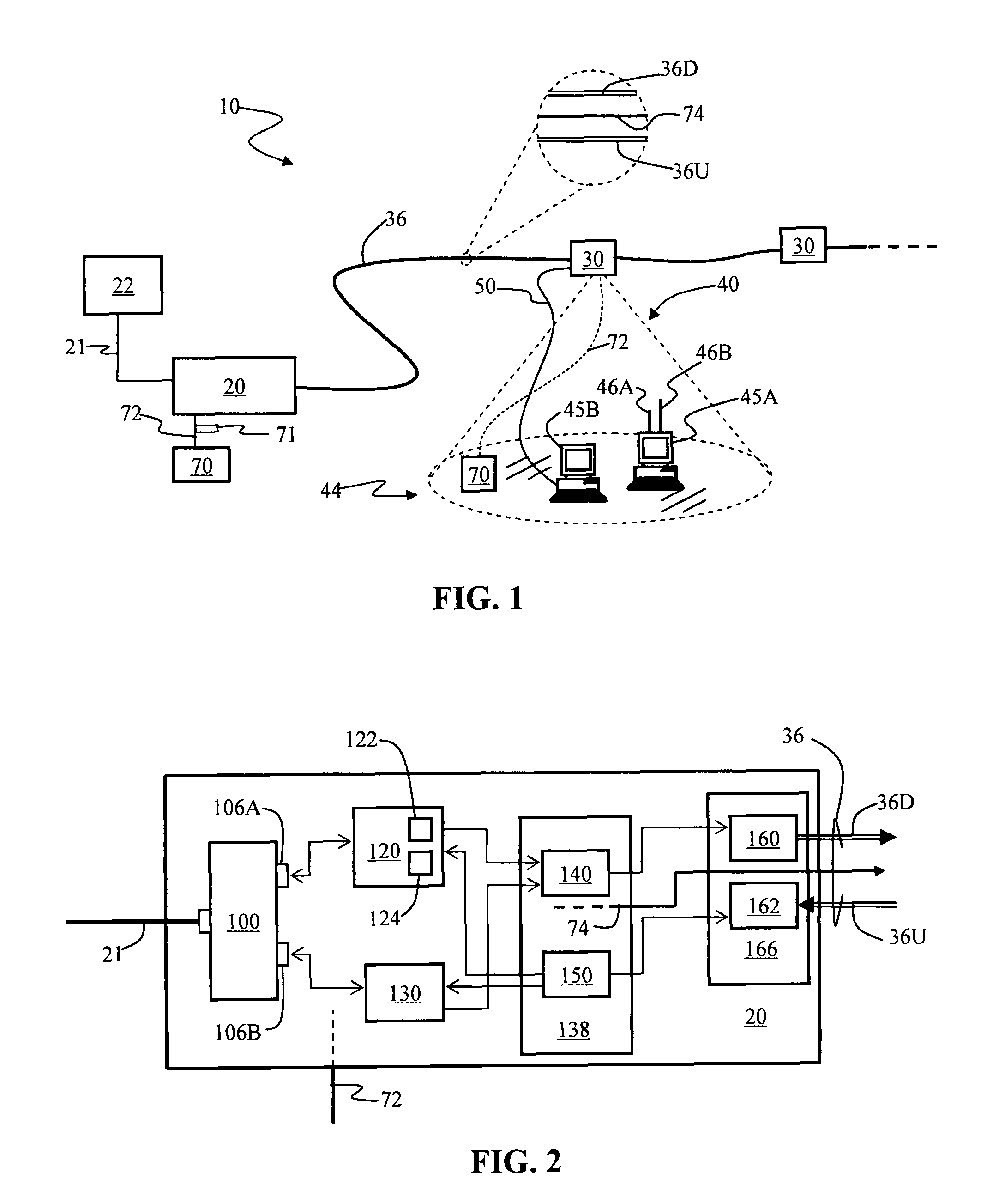 Hybrid wireless/wired RoF transponder and hybrid RoF communication system using same