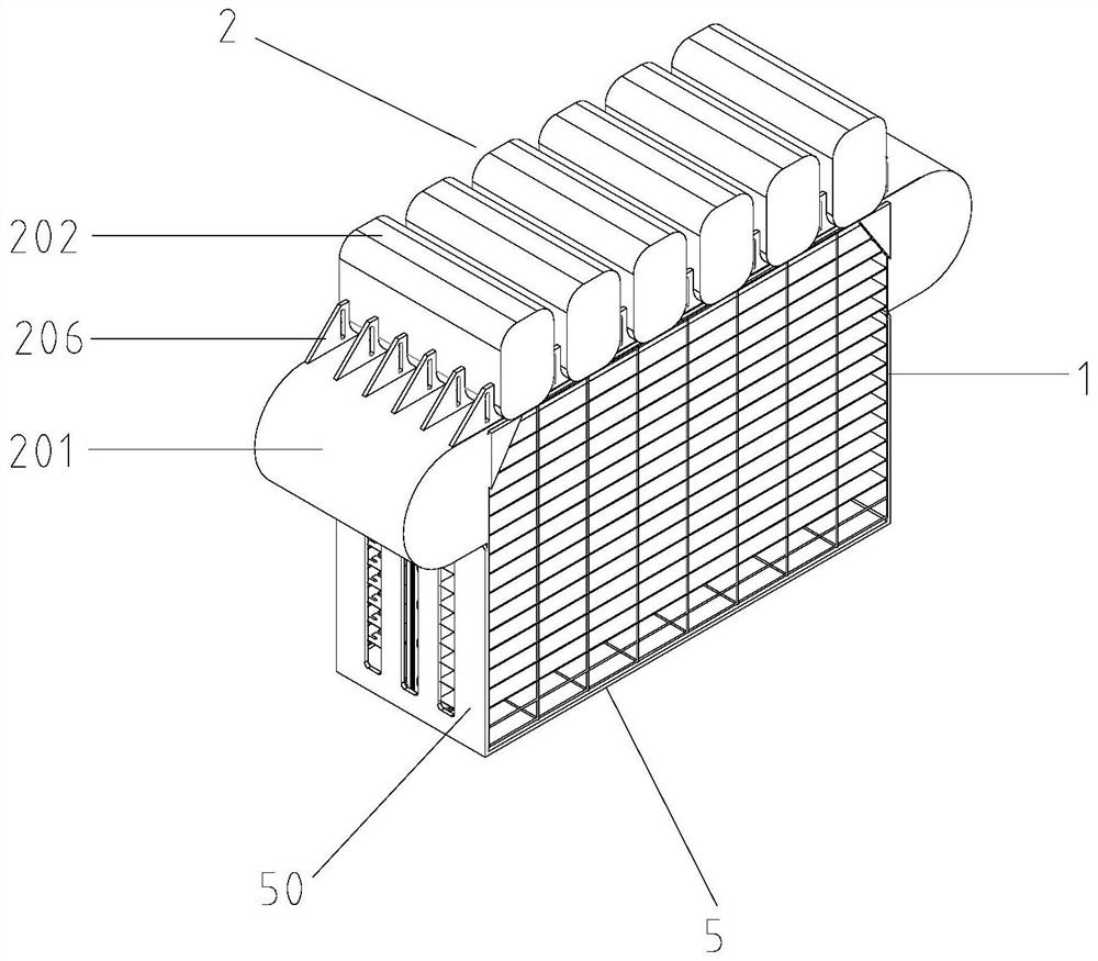 Cage body type mooring wave absorbing dike