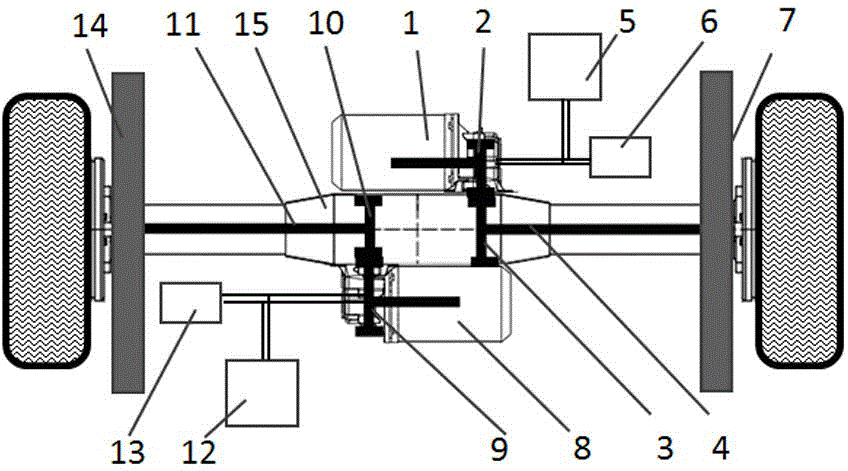 New energy automobile double-motor drive axle