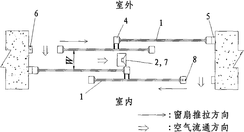 Active noise-reducing ventilating sound-proof sliding window