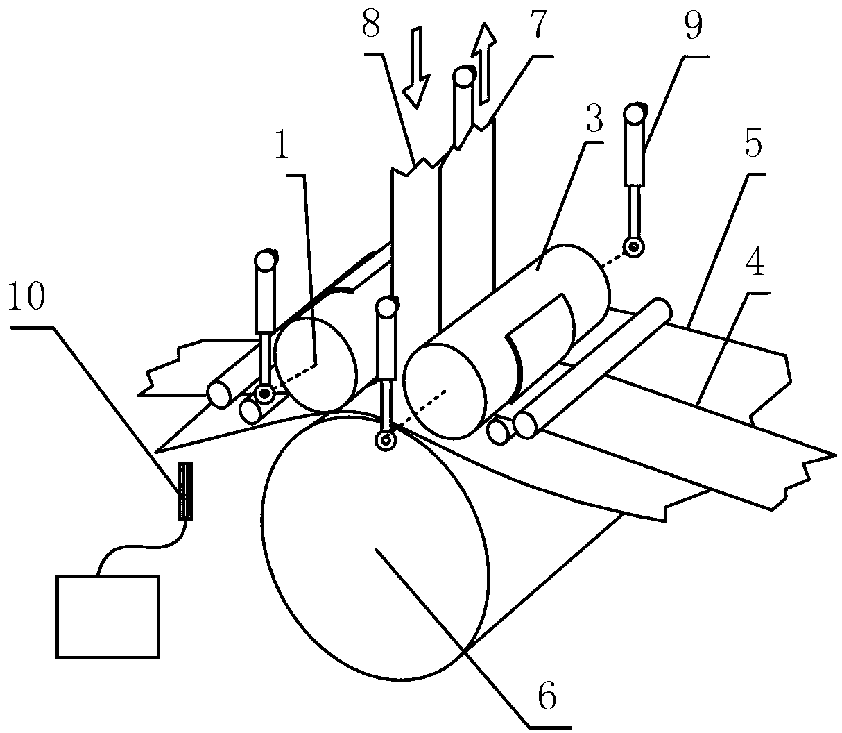 Device for carrying out hot stamping for multiple times on one impression roller