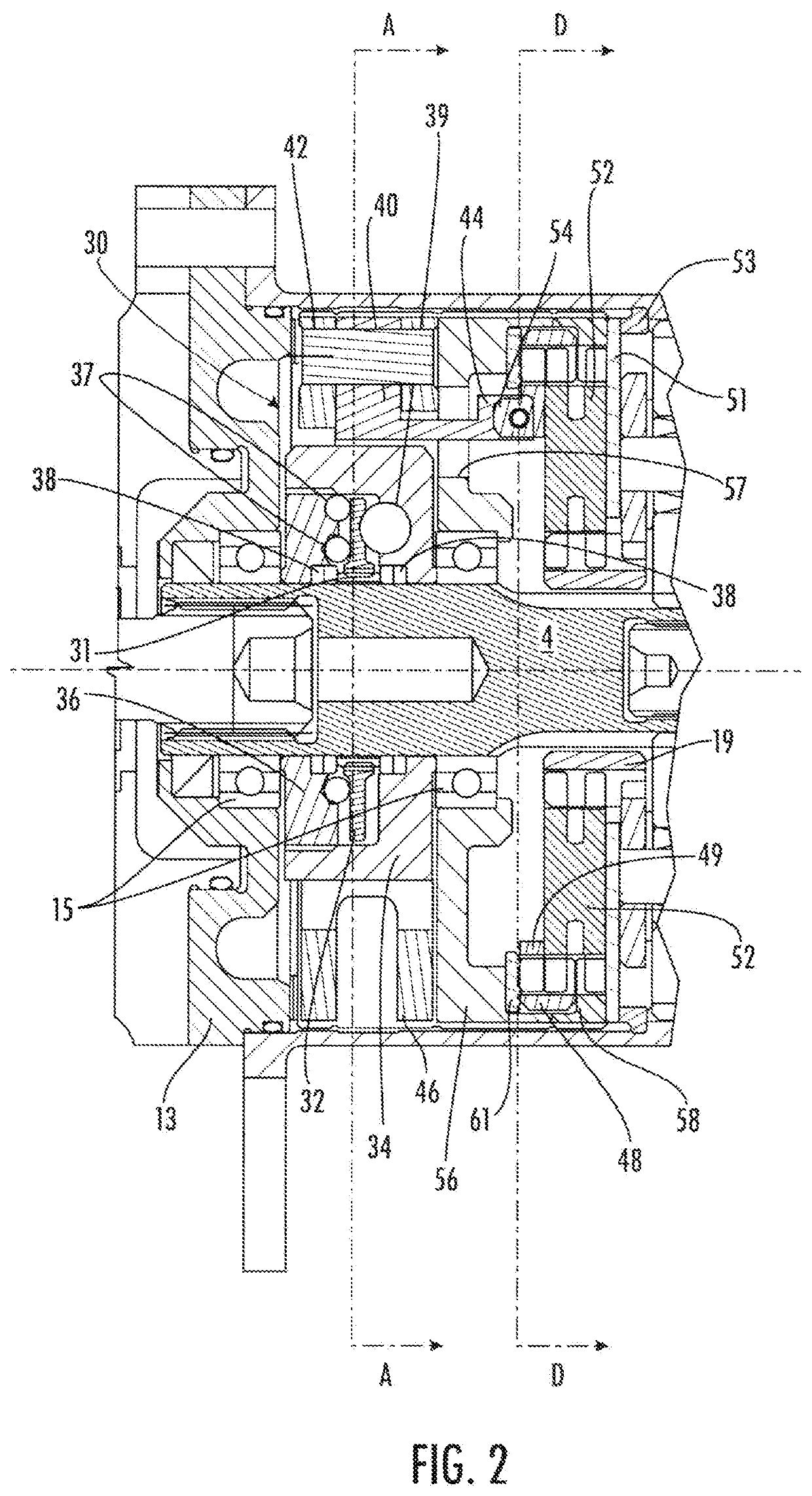 Single-use non-jamming stop module for rotary drive actuator