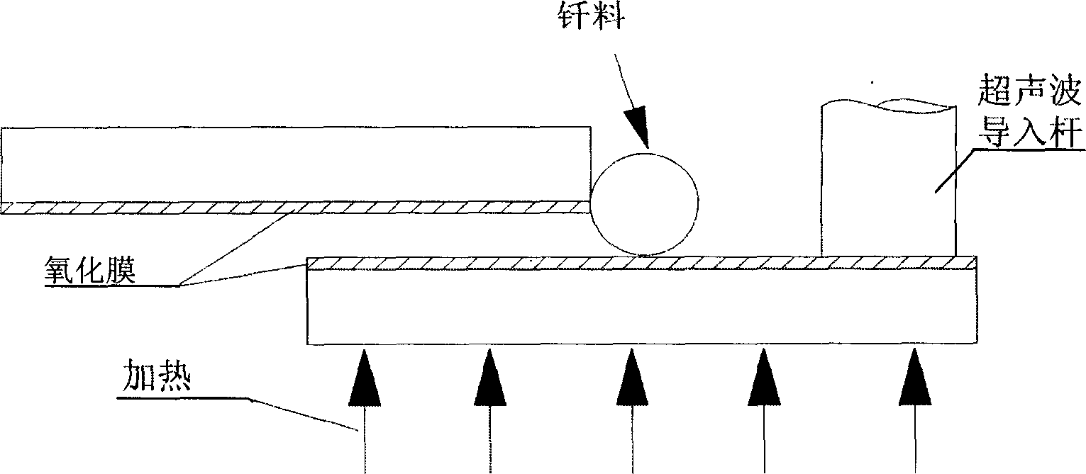 Aluminium base composite material ultrasonic wave fine welding method