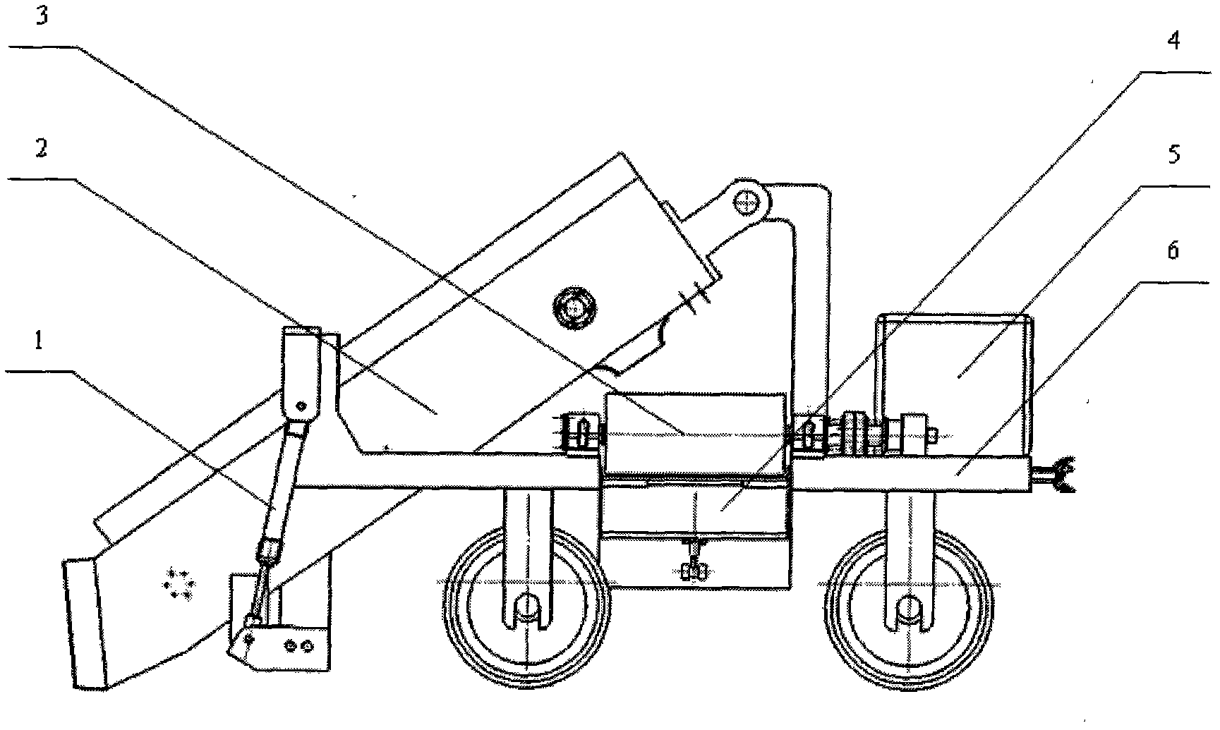 Trailer type sand elimination machine for railway