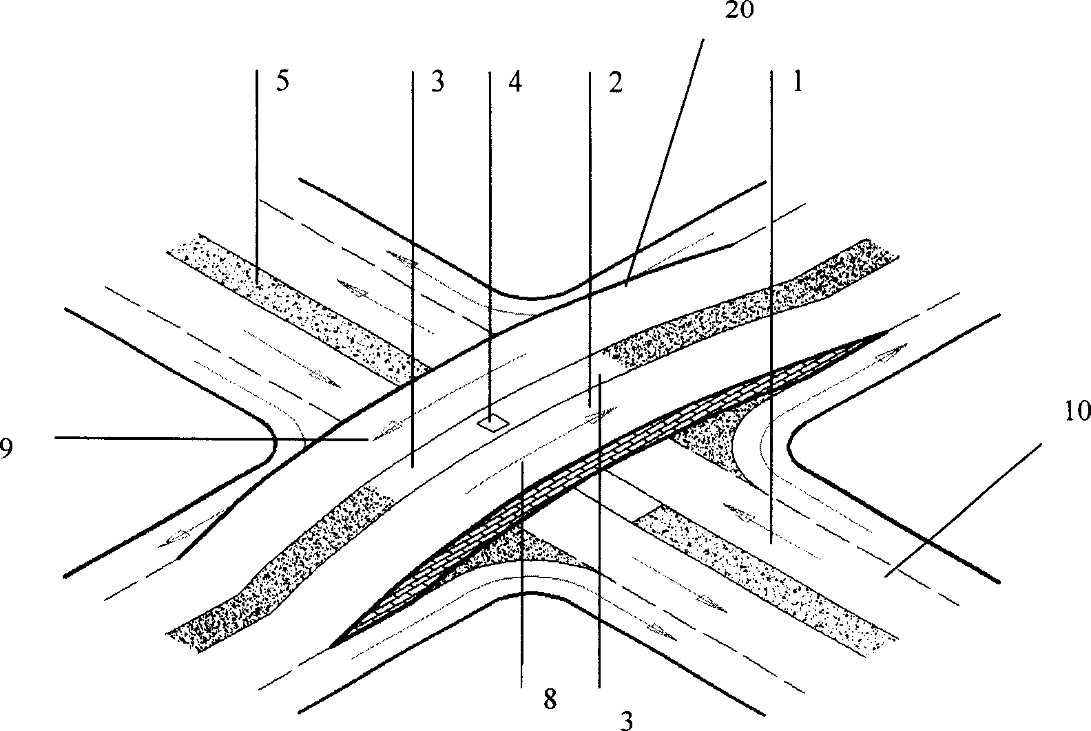 Zero commuter station structure of bus and zero transferring fast public traffic system