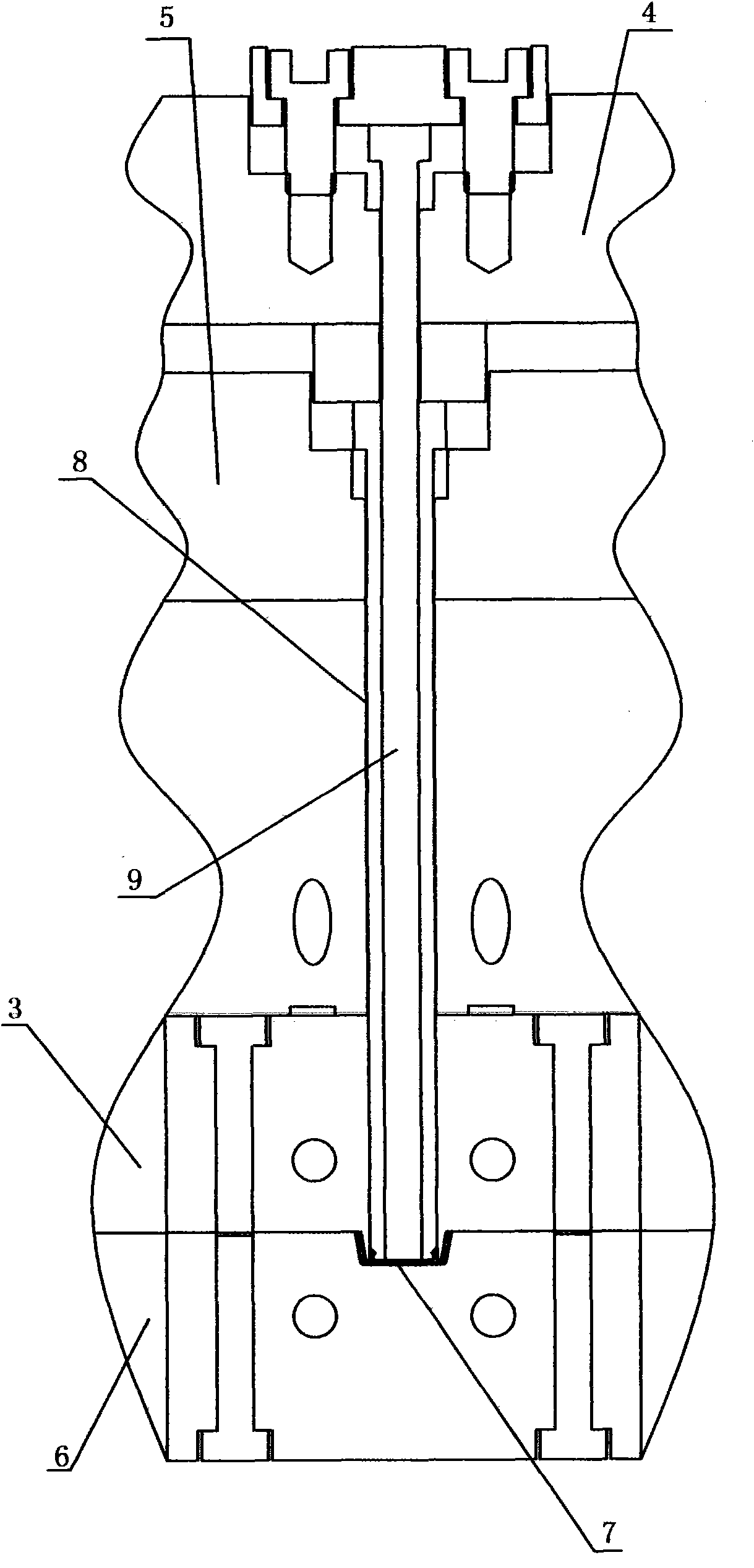 Secondary ejecting mechanism of improved type invertedly-buckled bottle cap plastic injection mold