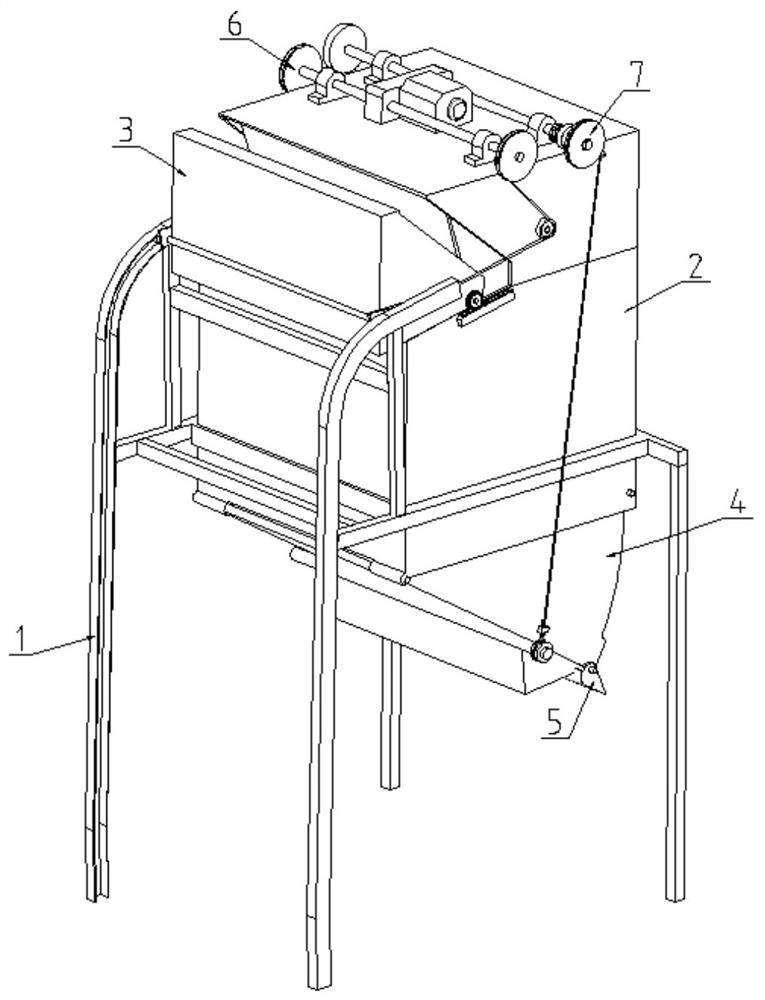 An industrial residue collection and transfer device