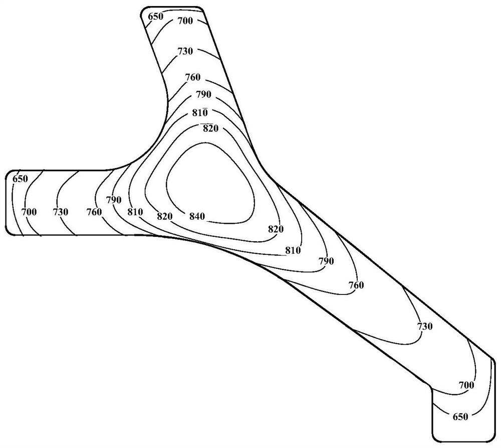 High-temperature creep forming tooling for large cross-section titanium alloy profile and its application method