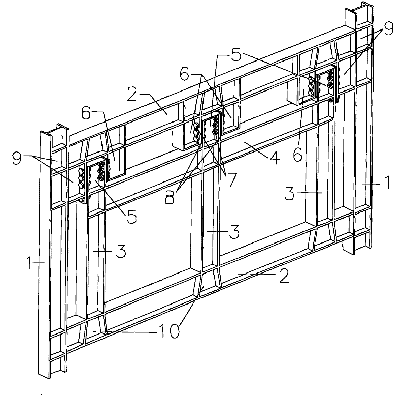 Embedded small frame earthquake resistant structure of free of bearing force