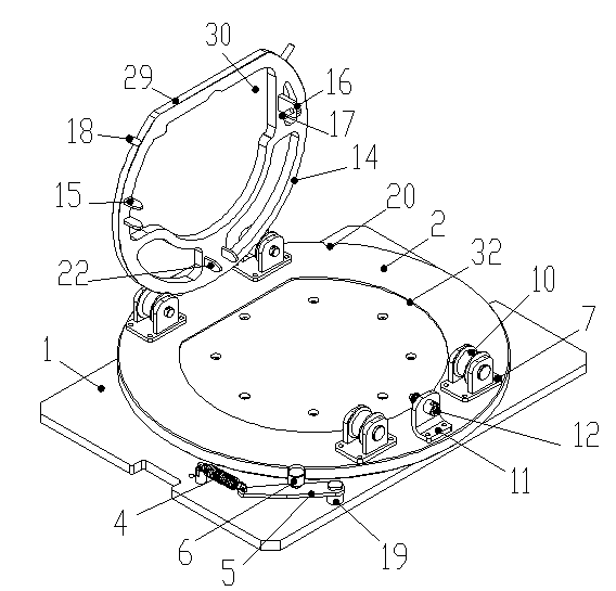 Rotary combined tray for forklift transmission assembly