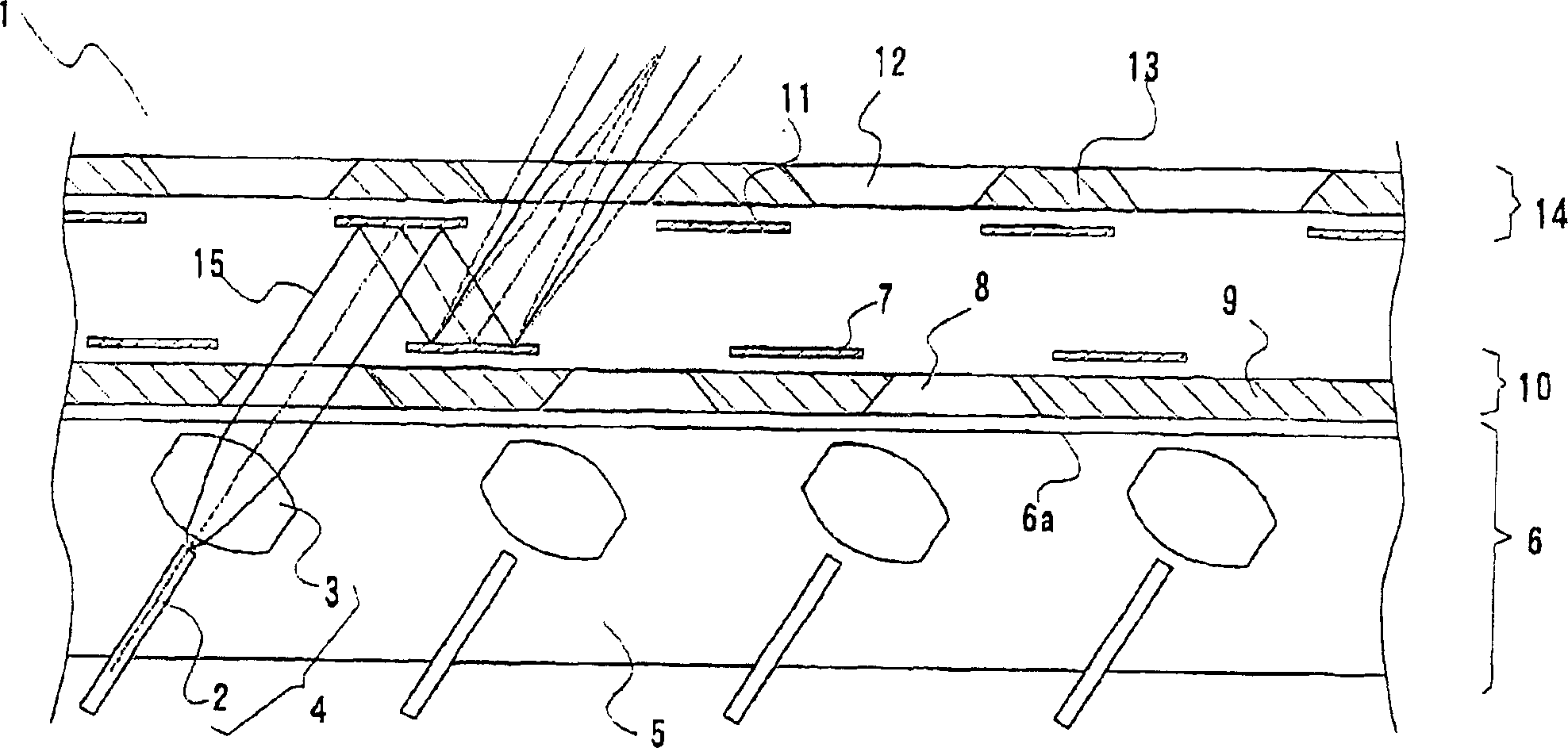 Photoswitch and light beam directing assembly