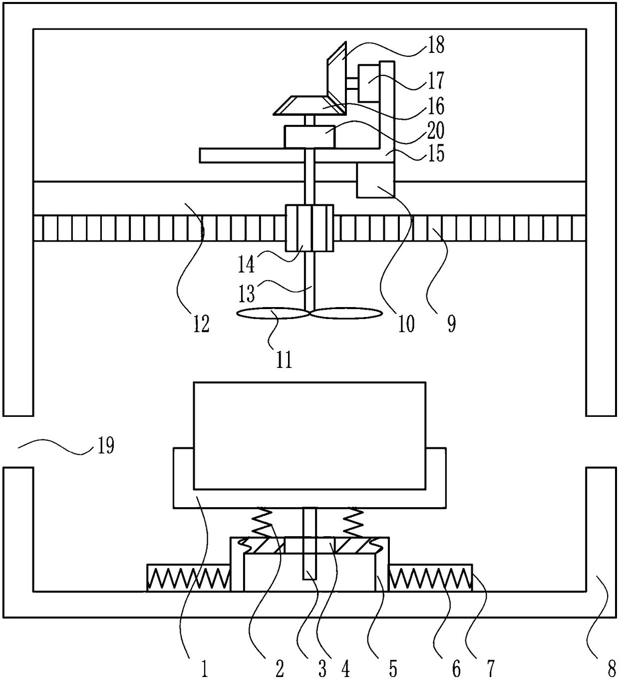 A dehumidification type filter placement device