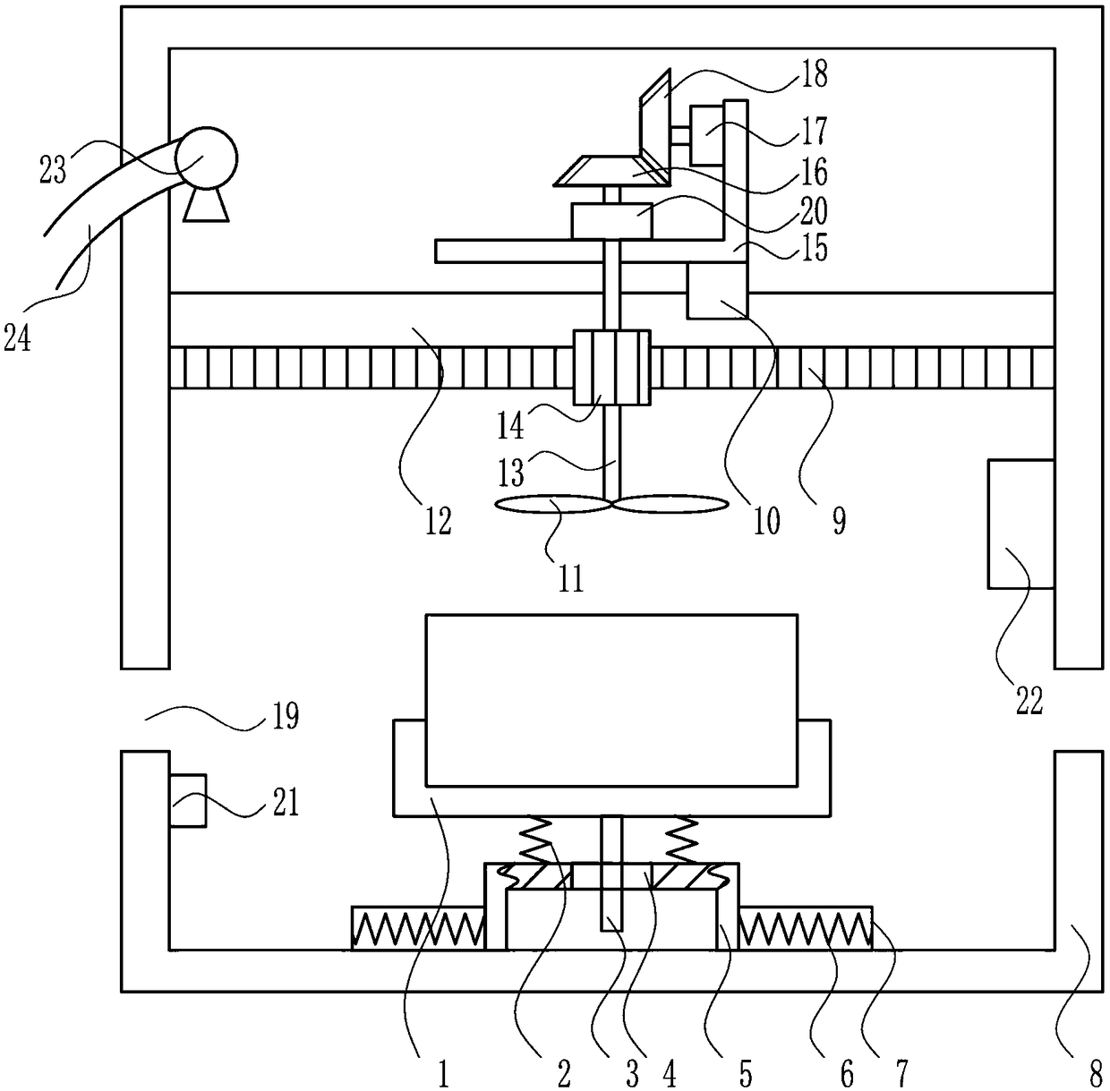 A dehumidification type filter placement device