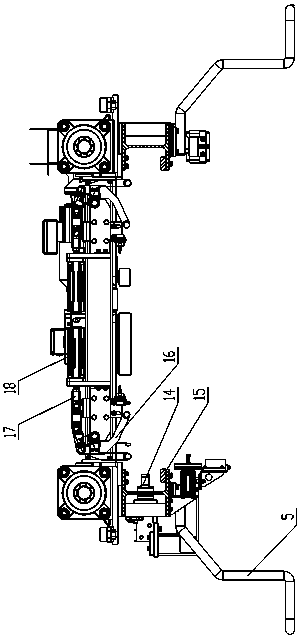 Moving trolley for conveying main fixture on main welding line for automobile welding