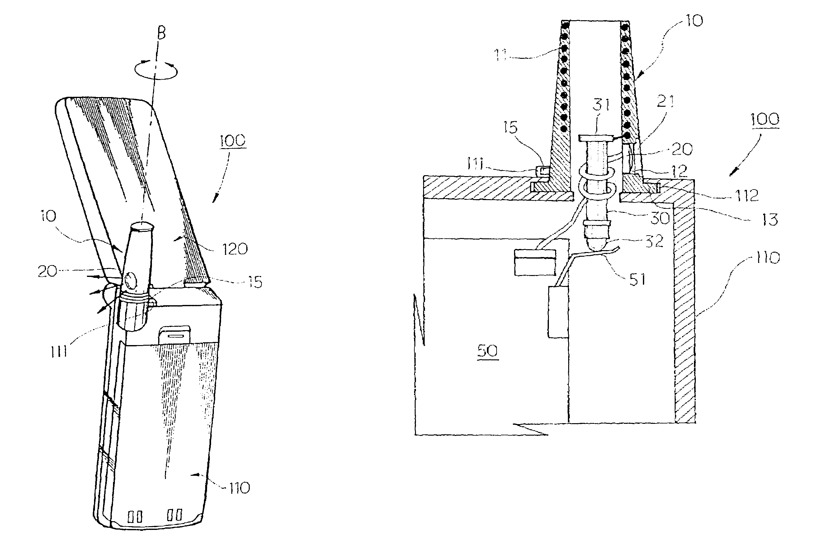 Antenna with camera lens assembly for portable radiotelephone