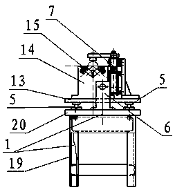 Length-adjustable and flange-plate-angle-adjustable clamp for track welding of finished shaft heads