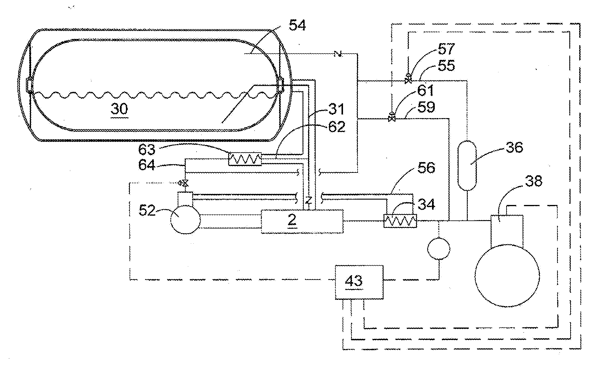 Two Engine System With A Gaseous Fuel Stored In Liquefied Form