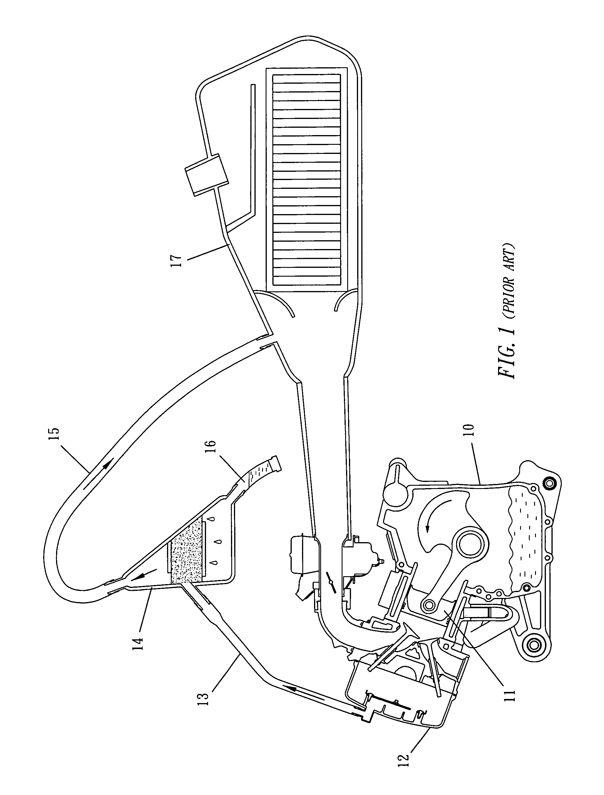 Fuel-air separation structure improvement for engine blow-by of vehicles