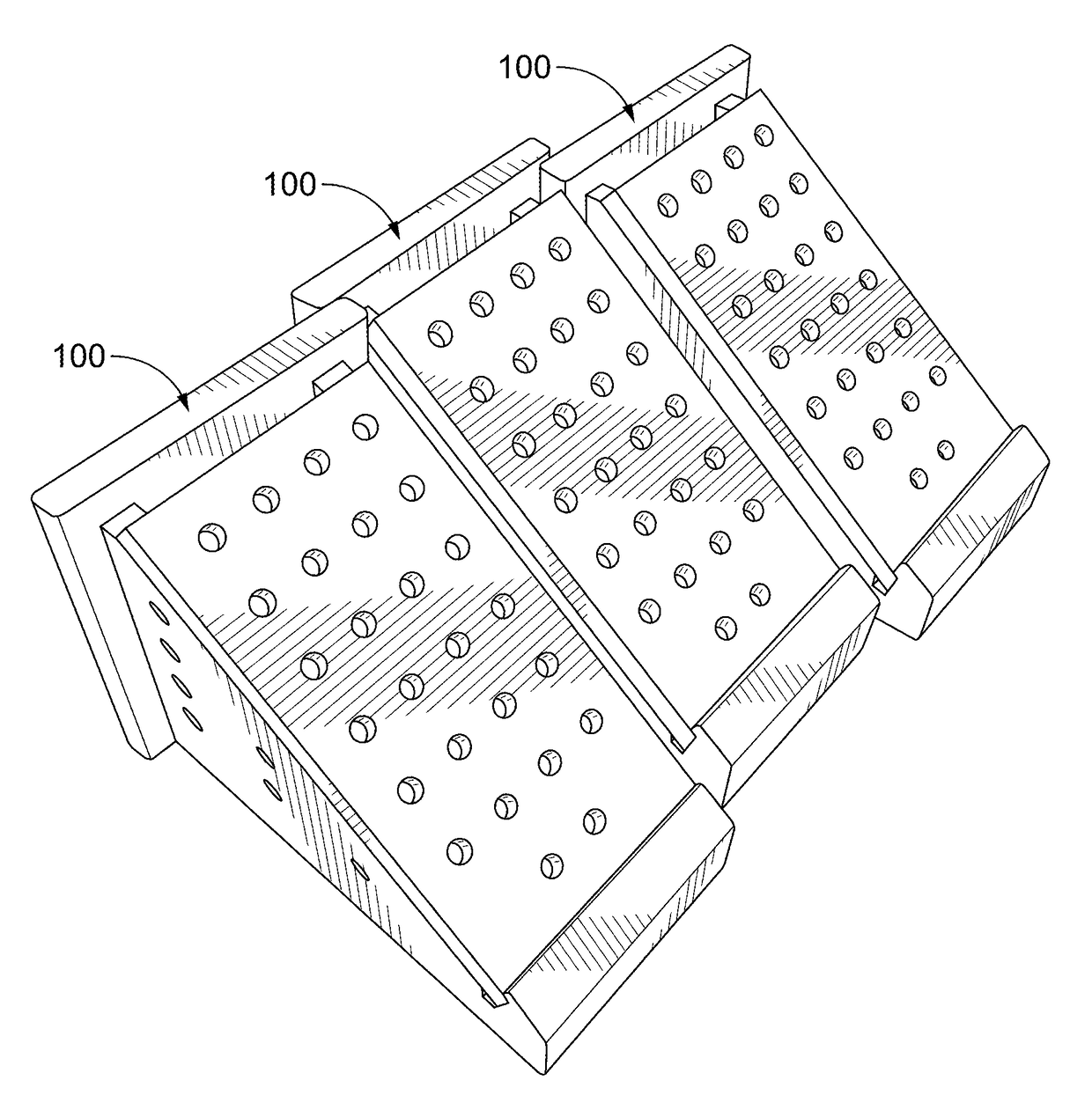 Wave dissipation systems, modules and methods for constructing the same