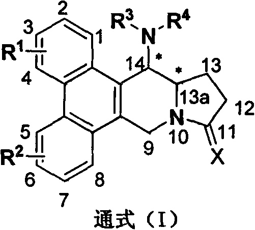 C14-position aminated derivatives of phenanthrene and indolizidine alkaloids and their preparation and anti-plant virus activity